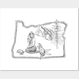 Oregon Mermaid Posters and Art